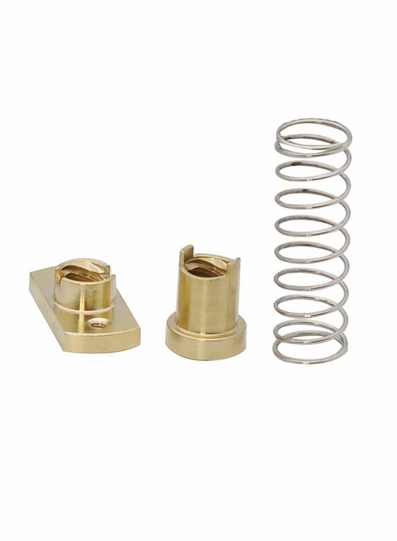 SOLARAE 2 Pack CR10 Z axis T8 Anti Backlash Spring Loaded Nut Elimination Gap Brass Nuts for Upgrade Ender 3 Ender 3s Ender 3 Pro V2 CR 10 Tornado 3D Printer 8mm Acme Threaded Rod - Image 4