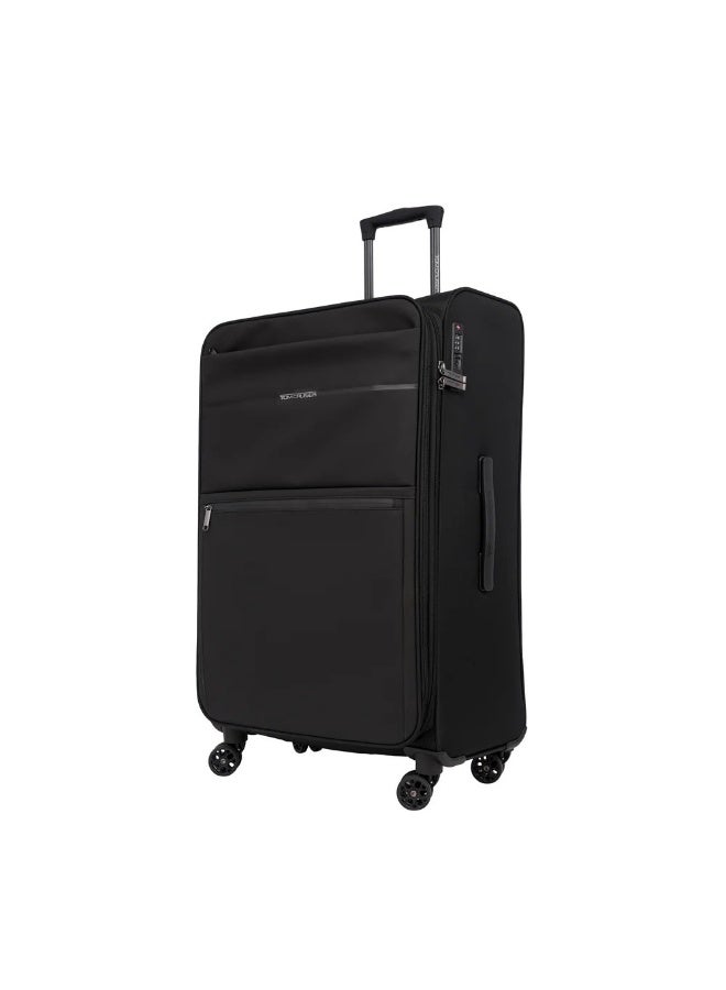 Tom Cruiser Legacy 20-Inch Soft Luggage Trolley Suitcase with Smooth-Rolling Wheels, Lightweight, Durable Design and Spacious Interior – Black - Image 2