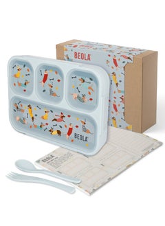 BEOLA Multi Compartment Lunch Box For Kids Adults, Doxie Dots  - Image 1