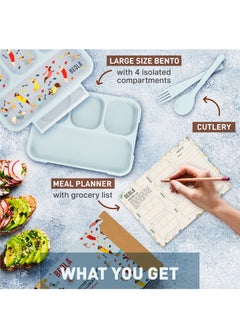BEOLA Multi Compartment Lunch Box For Kids Adults, Doxie Dots  - Image 3