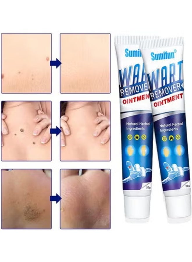Sumifun 2pcs Wart Remover Ointment, Mistaha 20g - Natural Ingredients for Safe Body Wart Treatment, Acne, Moles, and Scar Reduction - Image 2