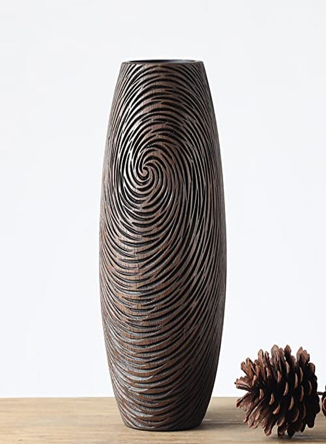 Seraphic 13" Tall Large Decorative European Style Flower Vase, Brown - Image 2