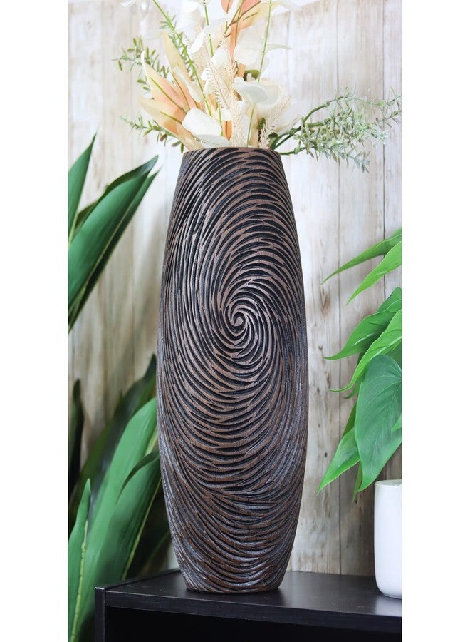 Seraphic 13" Tall Large Decorative European Style Flower Vase, Brown - Image 1