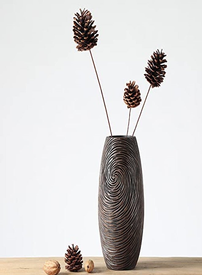 Seraphic 13" Tall Large Decorative European Style Flower Vase, Brown - Image 3