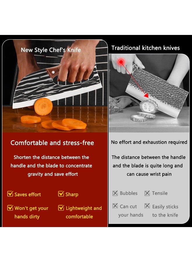 Kitchen Knife Effort Saving Chef‘s Knife Stainless Steel Handmade Forged Knife Professional Boning Knife Vegetable Chopper Knife - Image 4