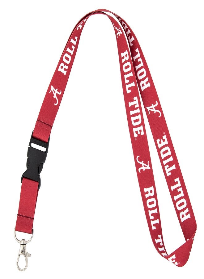 Desert Cactus University of Alabama Crimson Roll Tide Lanyard Car Keys ID Badge Holder Keychain Detachable Breakaway Snap Buckle (Red Roll Tide) - Image 1