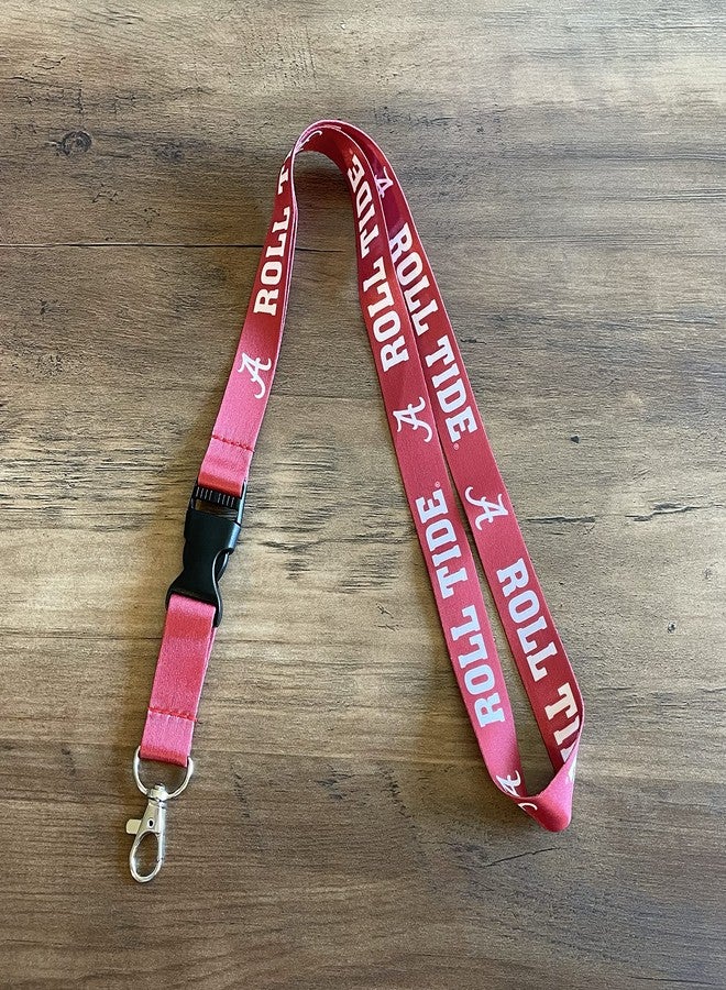 Desert Cactus University of Alabama Crimson Roll Tide Lanyard Car Keys ID Badge Holder Keychain Detachable Breakaway Snap Buckle (Red Roll Tide) - Image 3