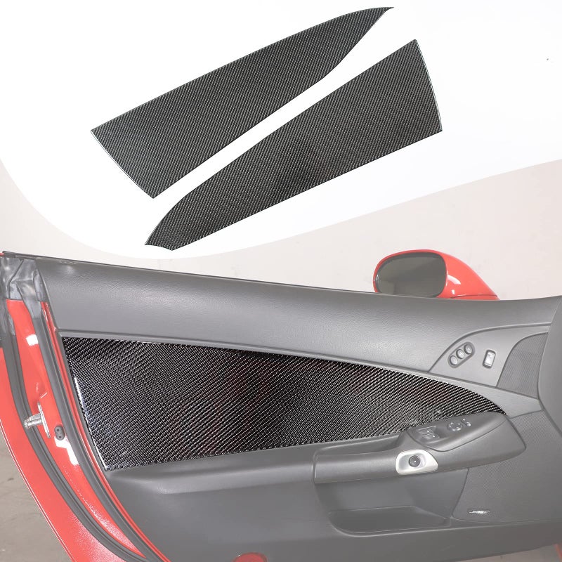 Lcojicep Car Interior Panel Trim Sticker Compatible with Corvette C6 Z06 ZR1 20052013 Real Carbon Fiber Interior Decorative Protective Cover Accessories Door Panel