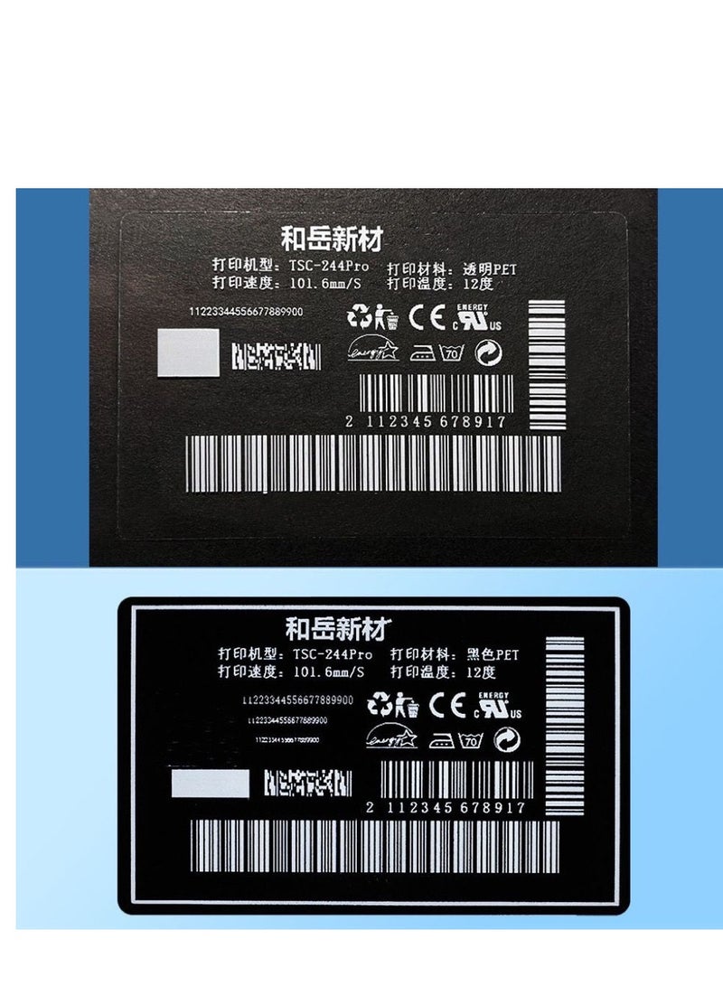 Full Resin thermal transfer barcode printing Ribbon White 110mm * 300M Printing Pet/Pvc Label Ribbon Scratch-Resistant  - Image 4