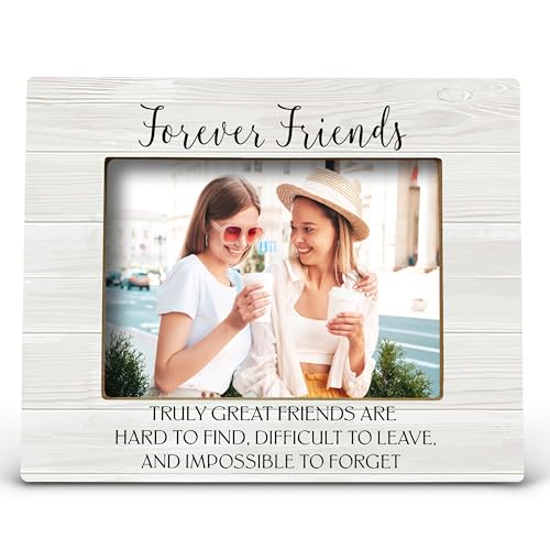 FONDCANYON Forever Friends Sunflower Picture Photo Frame, Bestie Bff Friendship Gifts For Men Women Friends Birthday Christmas Girls (5x7 Inch Photo) (Color2) - Image 1