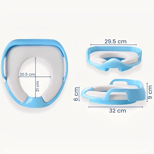 Xpandio Baby Toilet seat Safe Soft Training seat Potty Sitting Ring with Handles Bathroom Trainer close stool Cover - Multicolour - Image 3