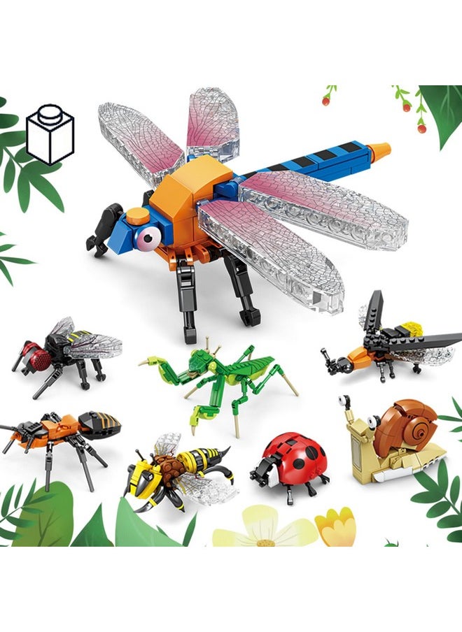 Kazi KAZI Bugs Building Toy Set,Insect Collection Building Blocks Including 8 Different Bug,STEM Toys for Kids Age 8 and Up,Play and Display Gift Idea for Boys and Girls  - Image 1