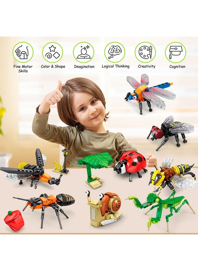 Kazi KAZI Bugs Building Toy Set,Insect Collection Building Blocks Including 8 Different Bug,STEM Toys for Kids Age 8 and Up,Play and Display Gift Idea for Boys and Girls  - Image 4