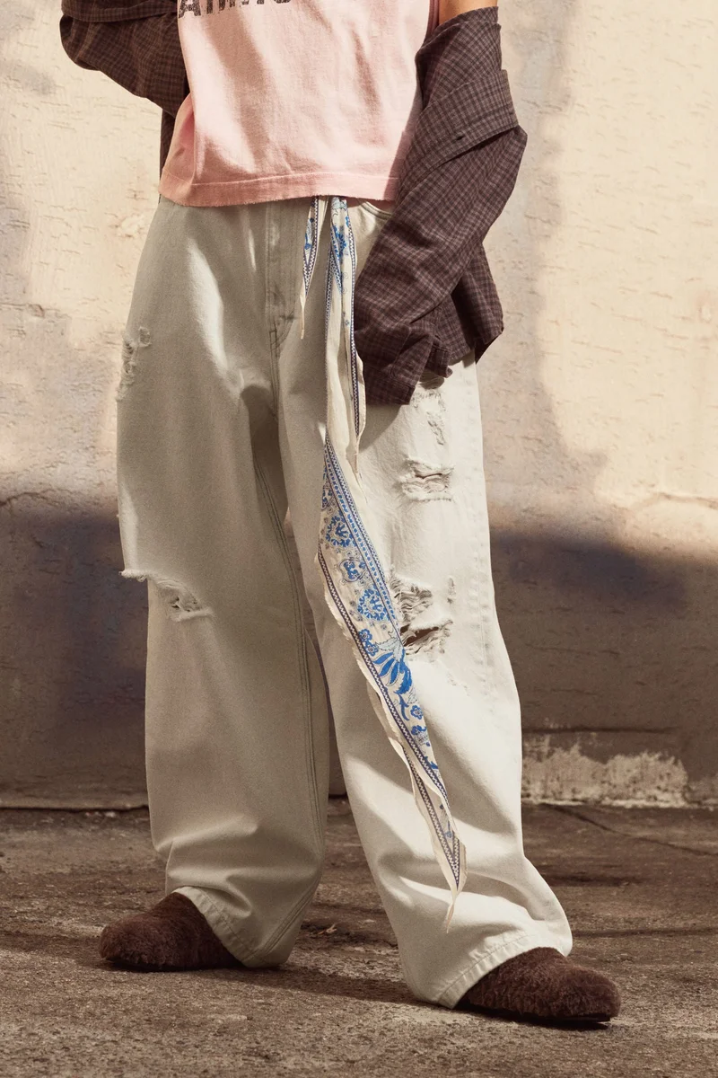 اتش اند ام جينز فضفاض