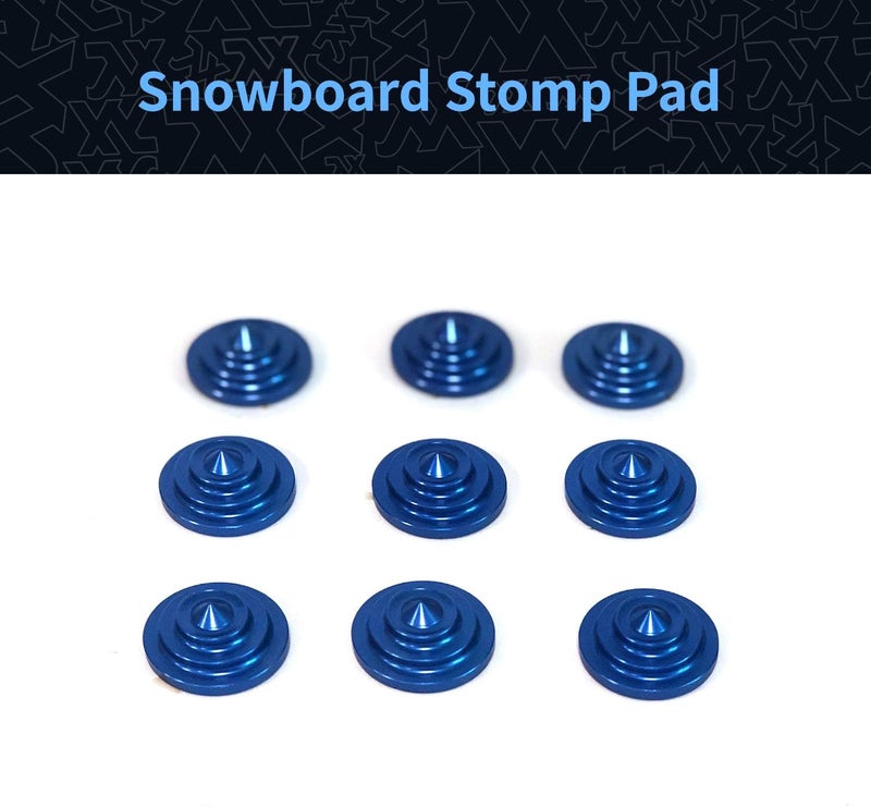 XCMAN 4 Layer-Cone Studs Dia 7.87 Inch Aluminum Snowboard Stomp Pad - 9pcs - Image 2