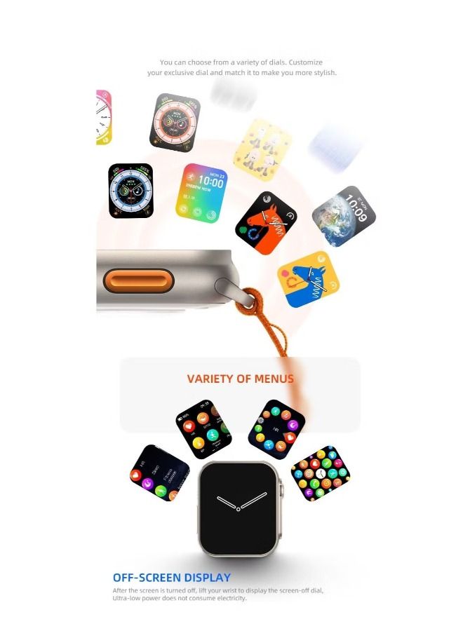 New Series S8 Ultra Smartwatch Men Women Bluetooth Call Waterproof Wireless Charging HD Screen - Image 3