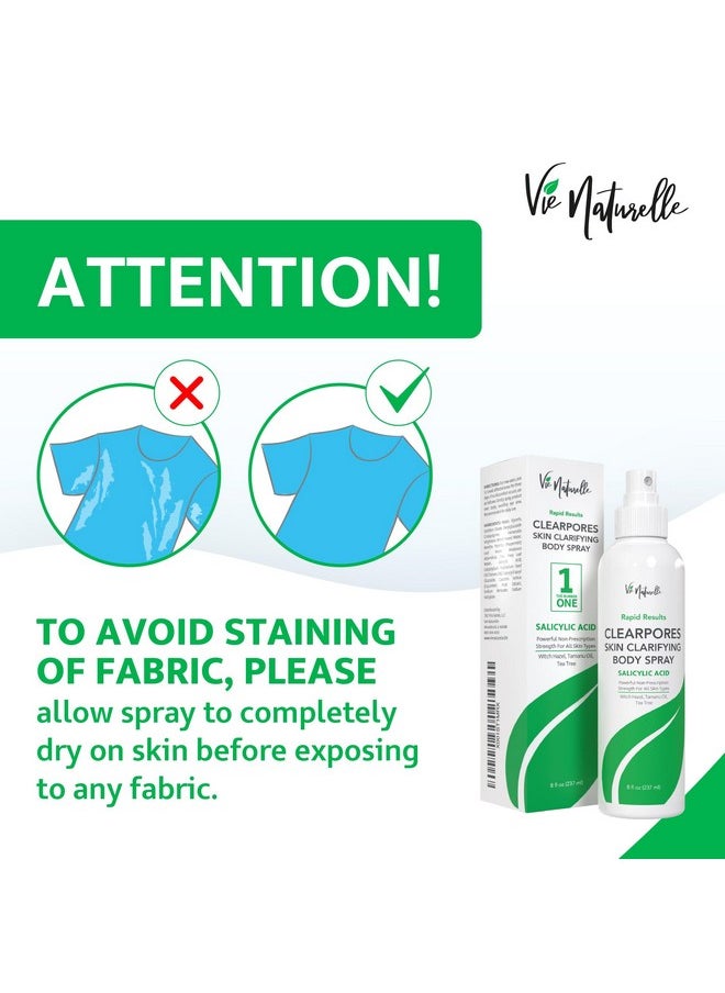 Vie Naturelle Face, Body Acne Spray - Salicylic Acid - Butt, Back Acne Treatment - Cystic Hormonal Acne Treatment, Body, Chest Spray  - Image 4