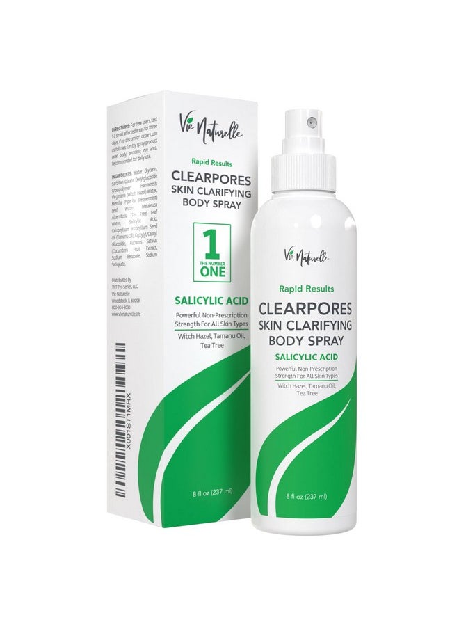 Vie Naturelle Face, Body Acne Spray - Salicylic Acid - Butt, Back Acne Treatment - Cystic Hormonal Acne Treatment, Body, Chest Spray  - Image 1