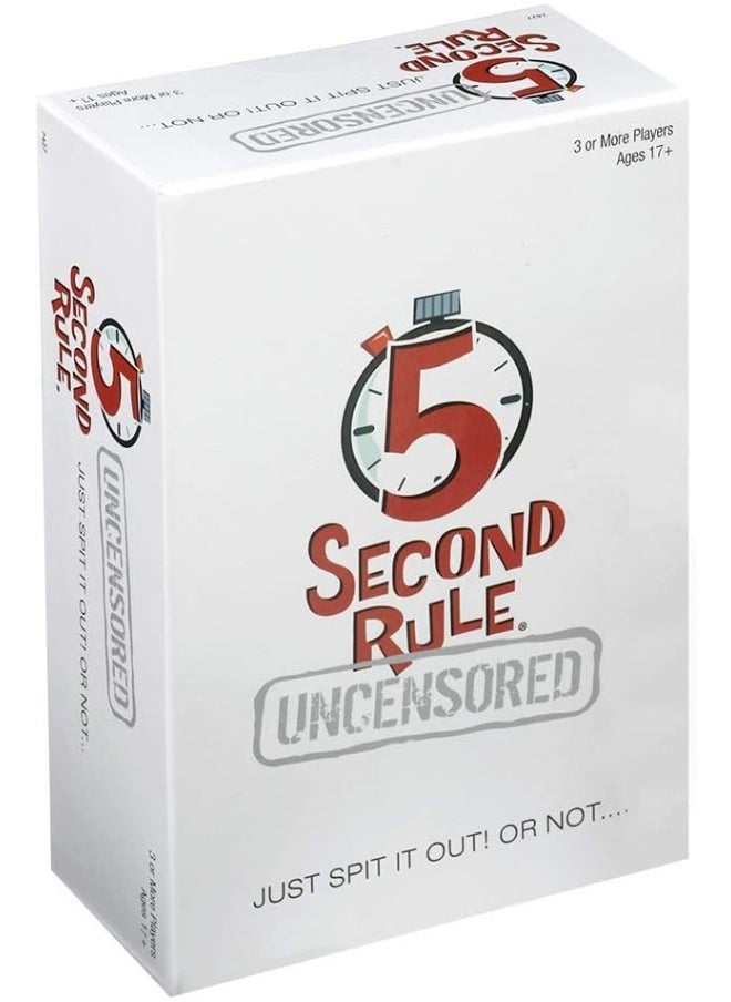 5 Second Rule Playmonster 5 Second Rule Uncensored - Or Not - Quick Thinking Party Game - Adult Humor - Ages 17+  - Image 1