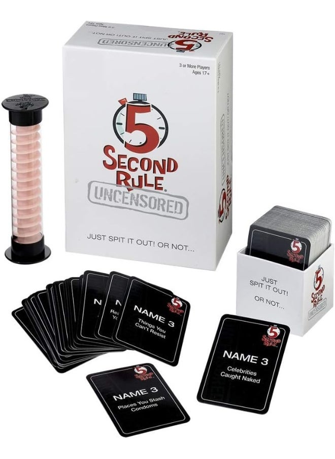 5 Second Rule Playmonster 5 Second Rule Uncensored - Or Not - Quick Thinking Party Game - Adult Humor - Ages 17+  - Image 2