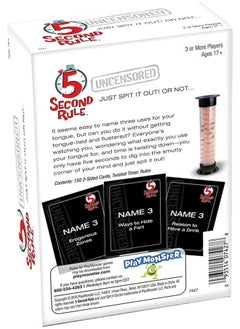 5 Second Rule Playmonster 5 Second Rule Uncensored - Or Not - Quick Thinking Party Game - Adult Humor - Ages 17+  - Image 4