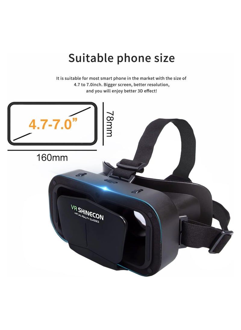VR SHINECON Virtual Reality 3D VR Glasses For iPhone Android 7 Inch Helmet Headset  - Image 1