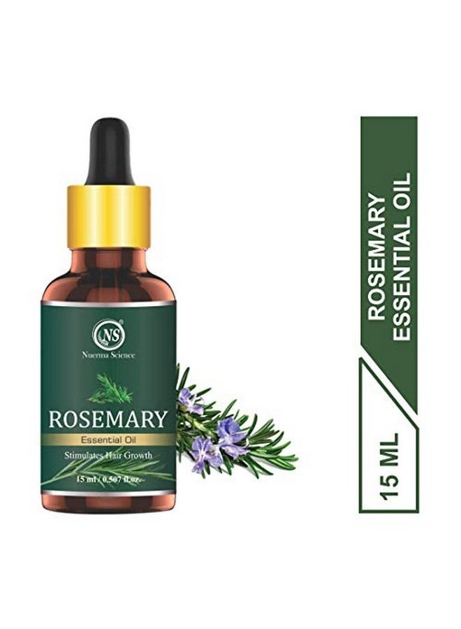 نويرما ساينس زيت إكليل الجبل العطري الطبيعي 100% من Nuerma Science لنمو الشعر - 15 مل | زيت عطري عضوي ونقي يلطف حب الشباب ويتحكم في تساقط الشعر والقشرة | مناسب للنساء والرجال من جميع أنواع الشعر - Image 3