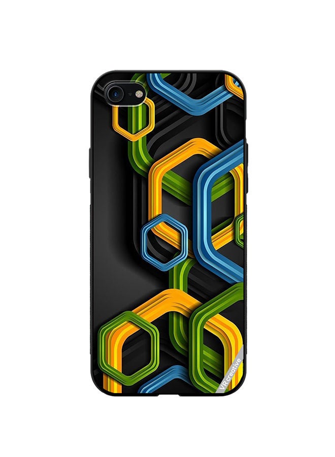 VR CREATIVE Protective Case Cover For Apple iPhone SE (2022) Abstract Design Multicolour - Image 1