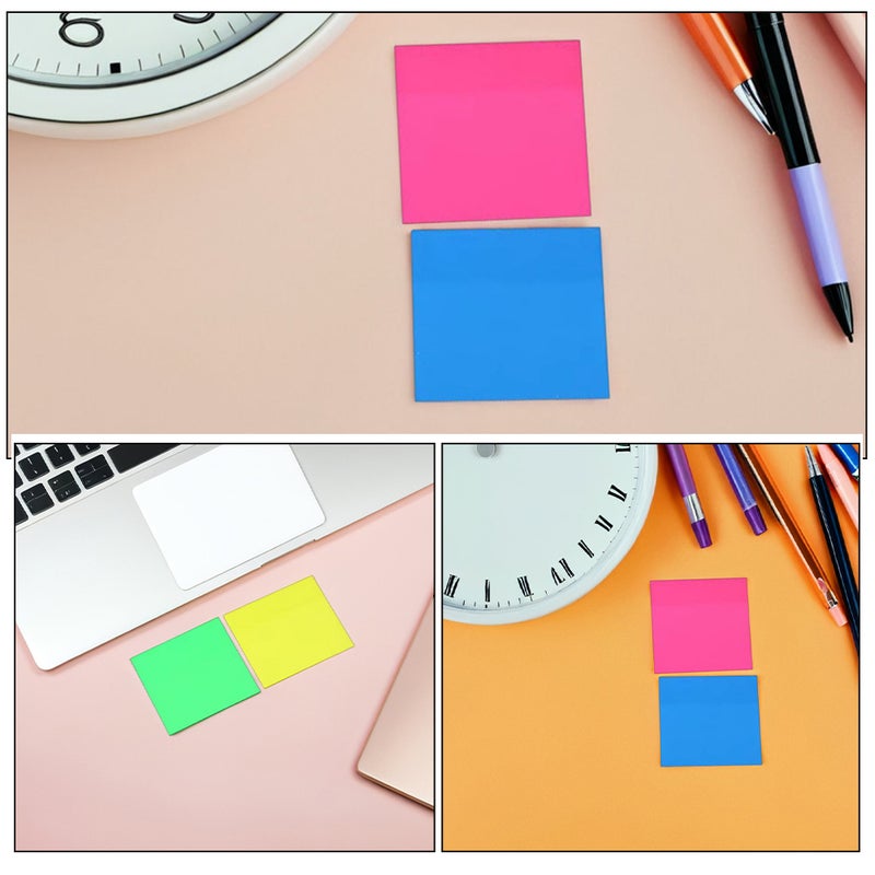 12pcs Sticky Notepad Memo Pad With Fluorescent Index Tabs Removable Sticky Flags Transparent Sticky Tabs For Highlighter Strips - Image 5