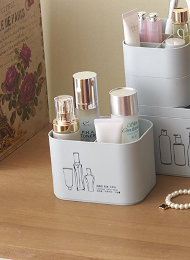 XIANGYU Plastic Vanity Desk Makeup Tools Cosmetic Perfume Organizer Storage Box With Lids  - Image 5