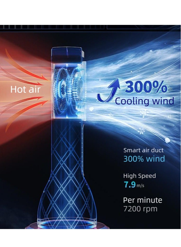 ZTEK 【 Air Conditioners Fan】Quiet Operation with Humidifier, Smart Timer,6-Speed Adjustable，USB-Powered,  Portable for Office/Home - Image 3