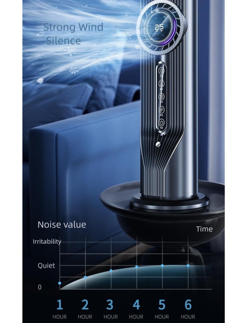 ZTEK 【 Air Conditioners Fan】Quiet Operation with Humidifier, Smart Timer,6-Speed Adjustable，USB-Powered,  Portable for Office/Home - Image 4