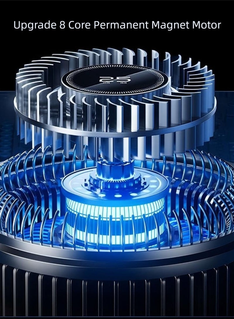 ZTEK 【 Air Conditioners Fan】Quiet Operation with Humidifier, Smart Timer,6-Speed Adjustable，USB-Powered,  Portable for Office/Home - Image 5