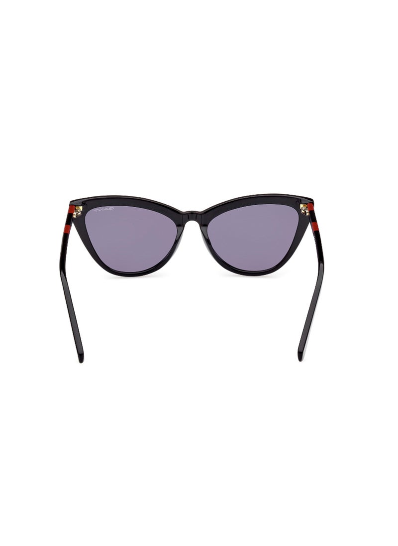 GANT - Women's UV Protection Cat Eye Shape Acetate Sunglasses GA809601A56 - Lens Size: 56 Mm - Shiny Black - Image 1