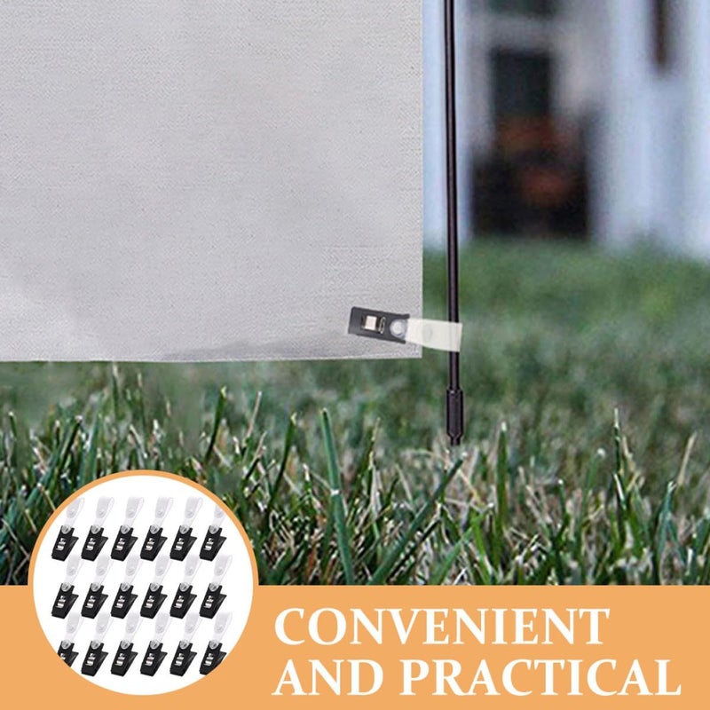 40pcs Garden Flag Windproof Clips Plastic Stoppers Outdoor Flagpole Hardware Anti Wind Banner Fixing Clamps Lawn Patio Decor - Image 5