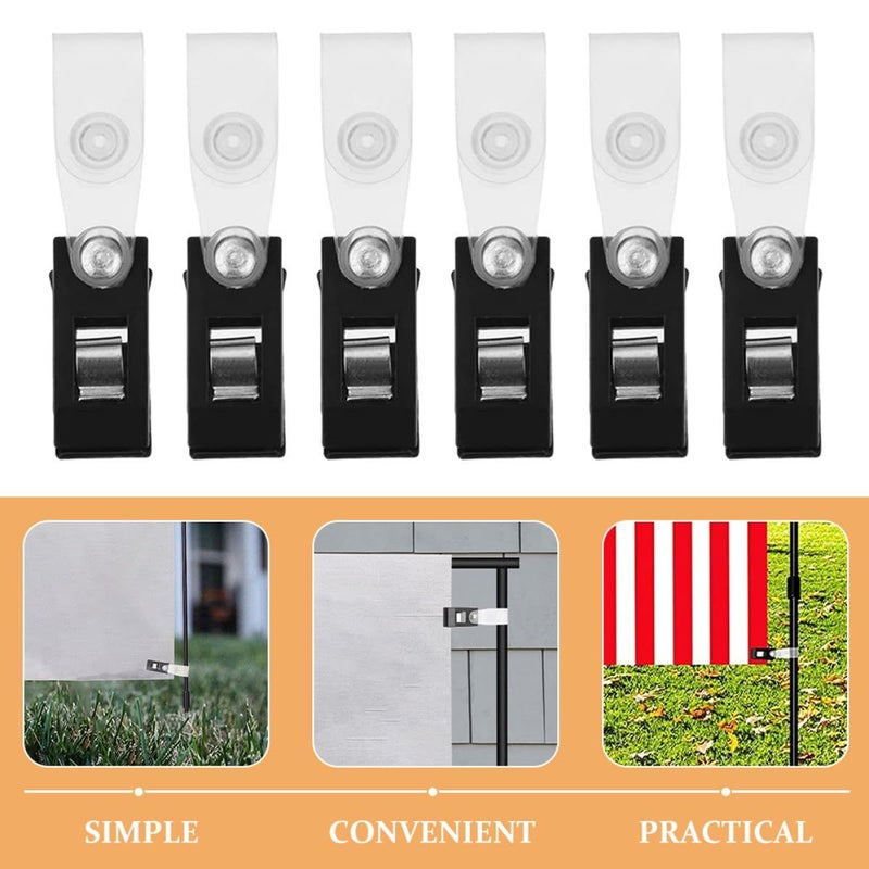 40pcs Garden Flag Windproof Clips Plastic Stoppers Outdoor Flagpole Hardware Anti Wind Banner Fixing Clamps Lawn Patio Decor - Image 4