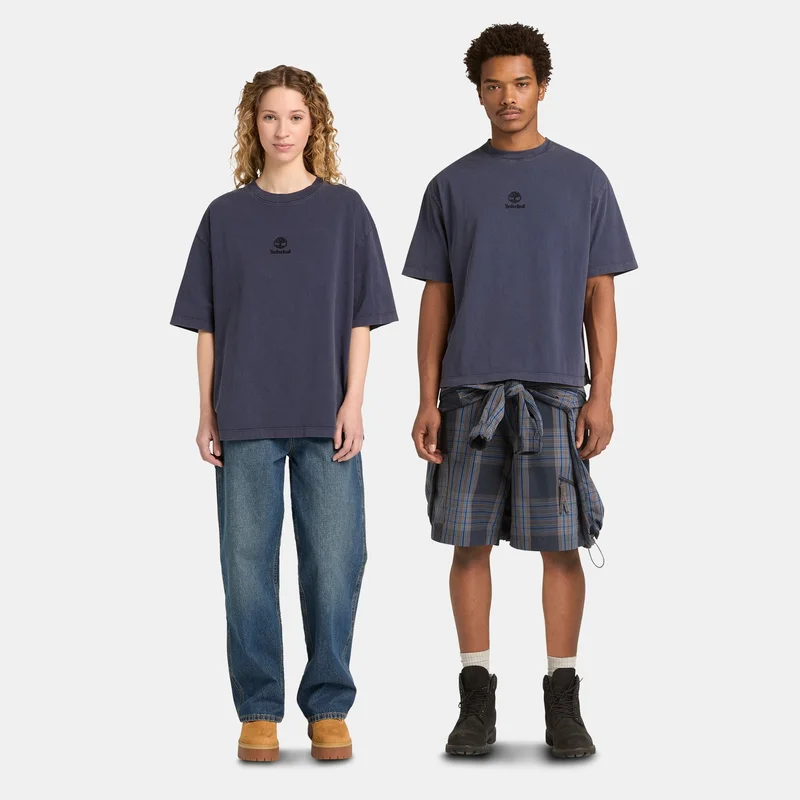 Timberland Blue Men's Logo T-Shirt for Men | Best Price UAE