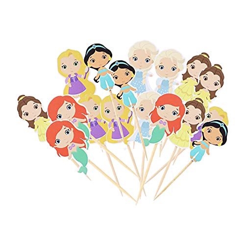 Confetti! Princess Cupcake Toppers Birthday Cake Decorations Party Supplies Decor, 20 counts - Image 1