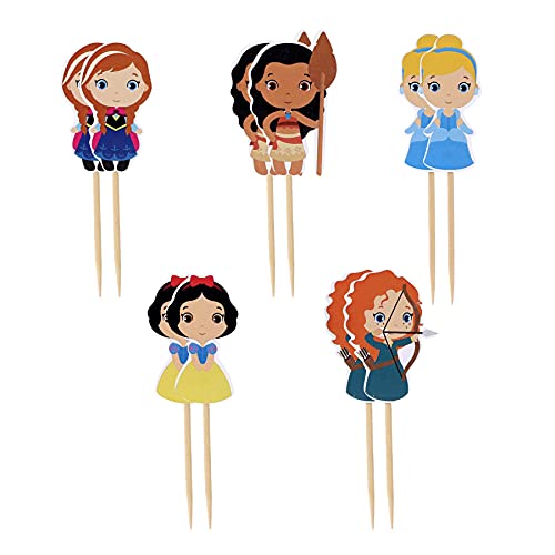 Confetti! Princess Cupcake Toppers Birthday Cake Decorations Party Supplies Decor, 20 counts - Image 3