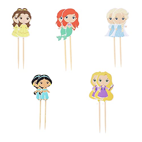 Confetti! Princess Cupcake Toppers Birthday Cake Decorations Party Supplies Decor, 20 counts - Image 4