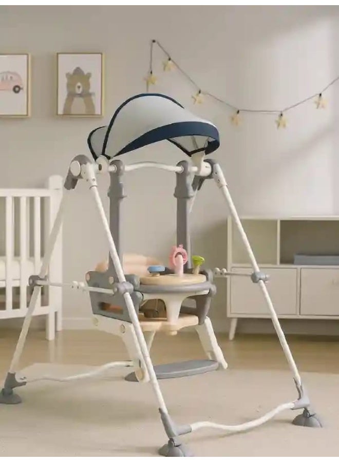 Multi-Use Baby Swing with Canopy & Interactive Play Tray – Safe and Comfortable Indoor & Outdoor Swing Chair for Kids - Image 1