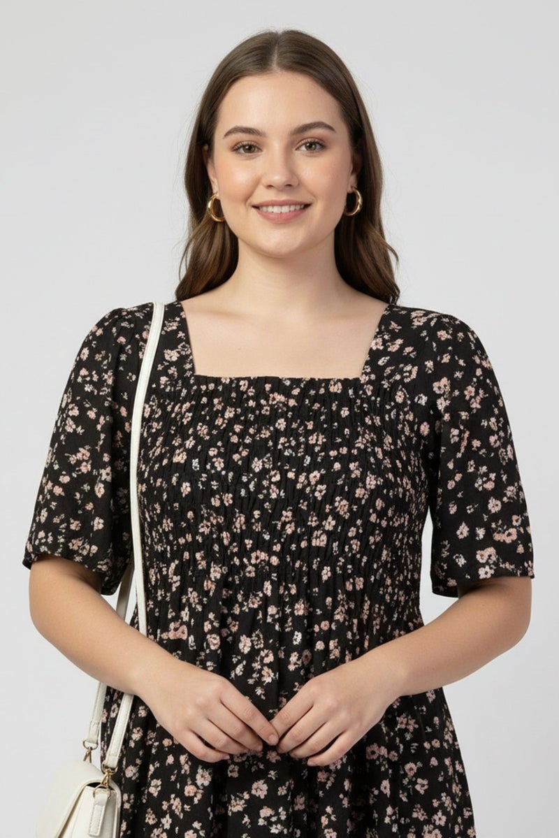 Willow & Whistle Women Floral Print Midi Dress, Multicolor - Image 2