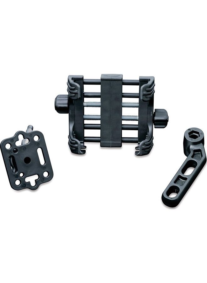 KURYAKYN 1676 Motorcycle Accessory: Clutch/Brake Perch Mount Tech-Connect Cradle GPS Device/Phone Holder Mounting Kit, Large, Black