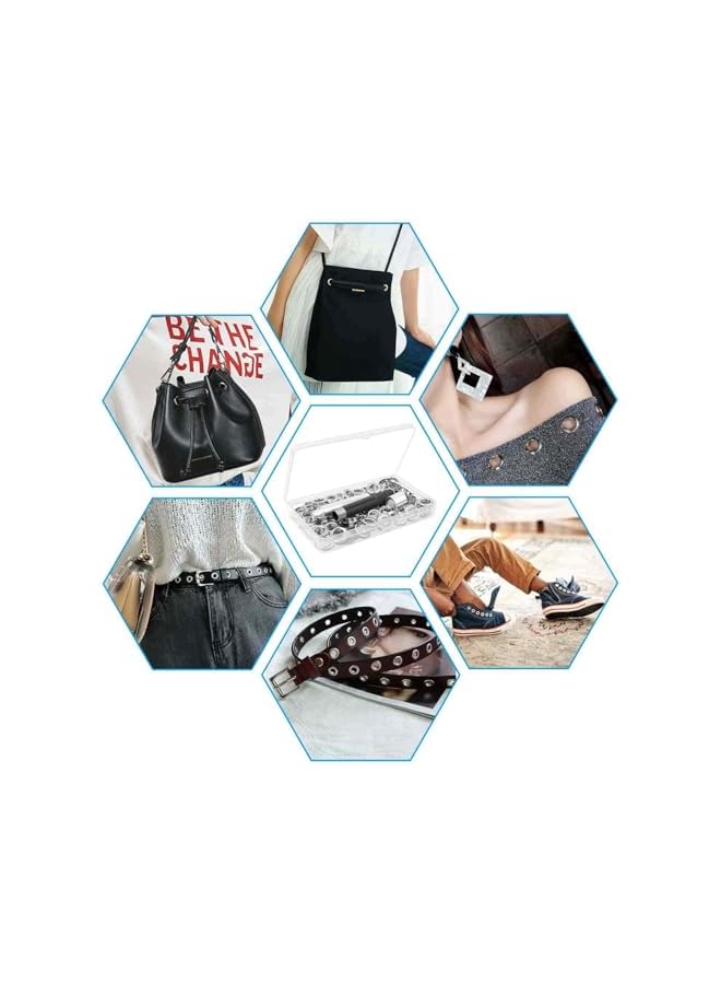 PROMASS promass 120 Sets Grommet Tool Kit 1/2 Inch, Grommet Eyelets Kit with Setting Tools and Storage Box, Suitable for Leather, Belt, Shoes, Crafts, Fabric, Tarps, Curtains  - Image 5
