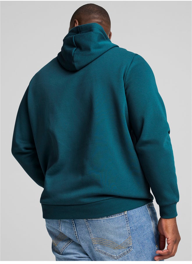 PUMA Ess+ 2 Col Big Logo Hoodie Fl Cold Green  - Image 1