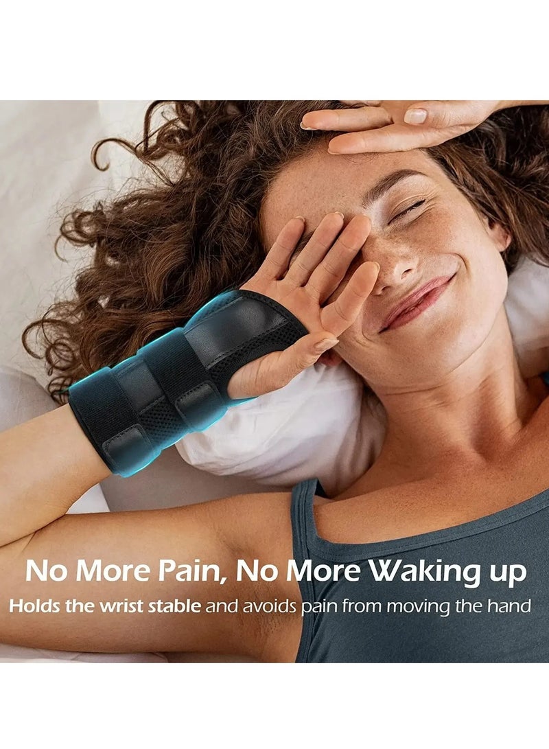 AOLIKES Wrist Brace, Carpal Tunnel Wrist Strap, Adjustable Arm Compression Pain Relief Wrist Support Brace For Tendonitis, Arrthritis, Injuries, Wrist Pain, Sprains, (Left Hand Medium Size, Pack Of 2pcs) - Image 4