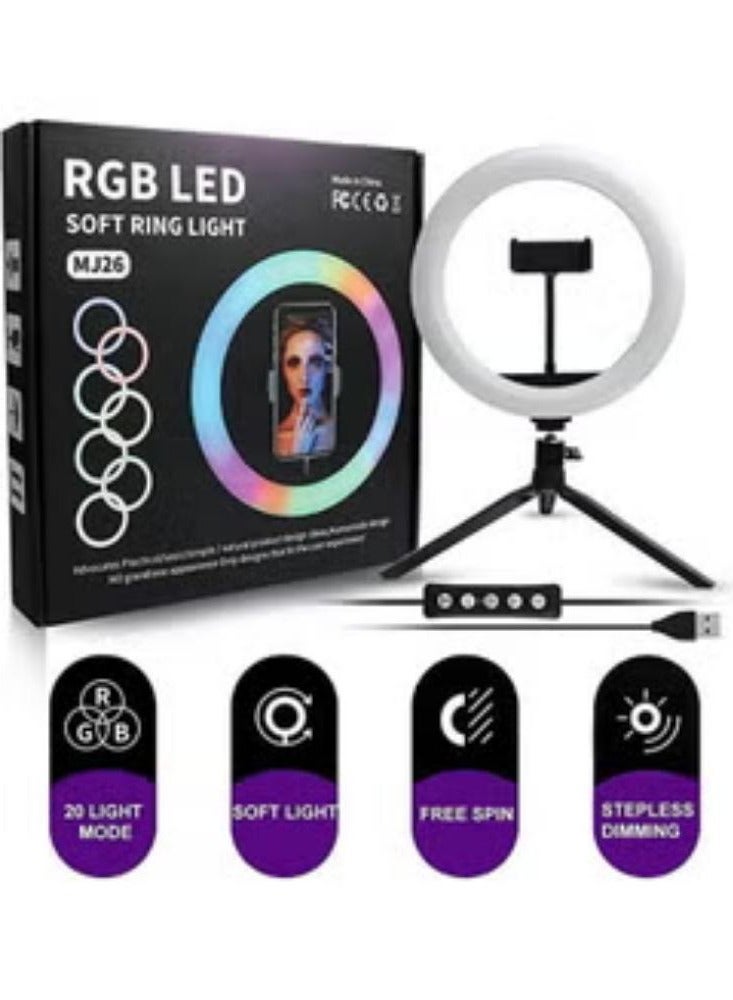 ضوء حلقة ناعم LED بإضاءة RGB متعدد الألوان - Image 2