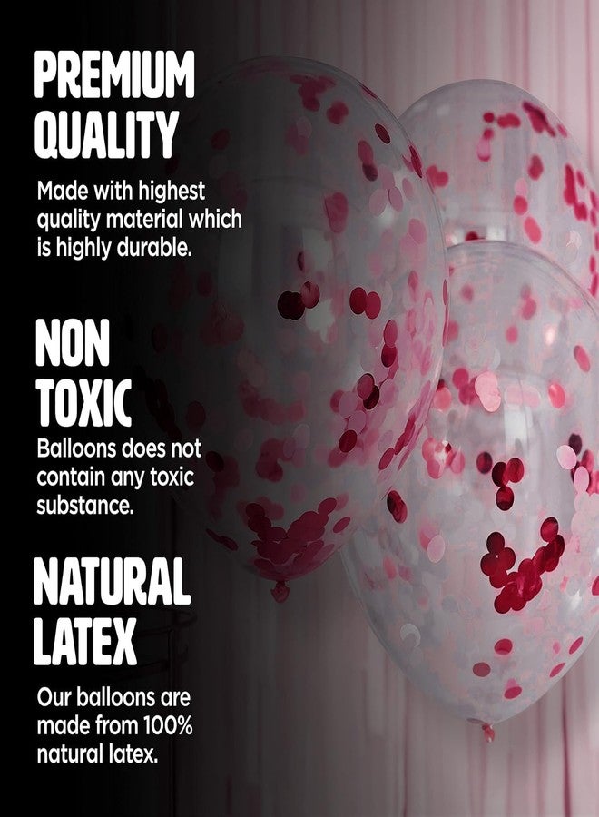 Just Party Confetti Balloons - Pack of 50 (Pink) - Image 5