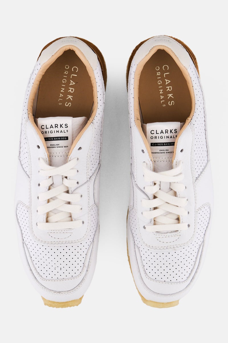 clarks Women Standard Torrun Kow Top Lace Up Sneakers Shoes, White - Image 4