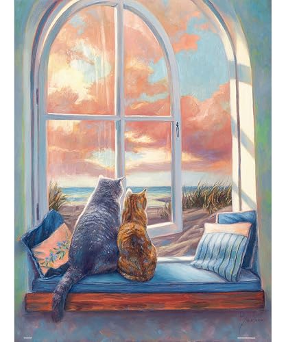 PieceRelax PieceClicks Plastic Jigsaw Puzzle for Adults 1000 Pieces Lucie Bilodeau Enjoying The View 252 X 189 Inches Most Satisfying Table Games No Glue Needed U1055 - Image 1
